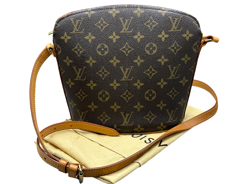 【Louis Vuitton】ルイヴィトン M51290 ドルーオ ショルダーバッグ モノグラム ゴールド金具 レディース ブラウン×ベージュ