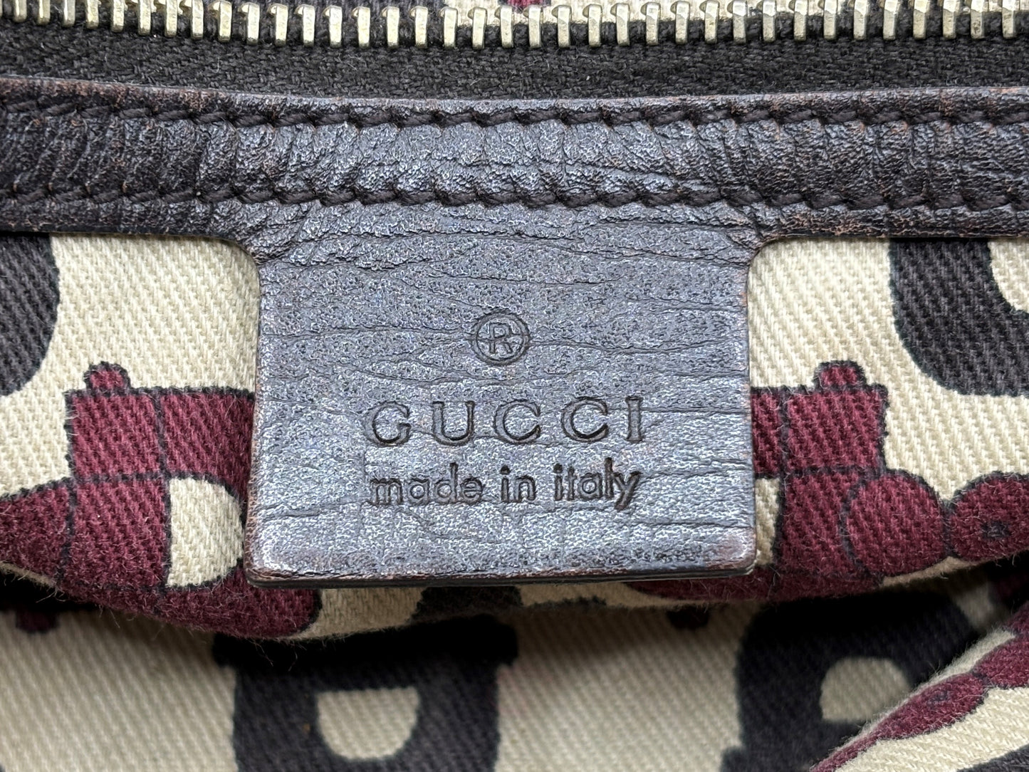 グッチ　GUCCI　137396　ＧＧキャンバス　トートバッグ　シェリーライン　ゴールド金具　レディース　ブラウン×ベージュ
