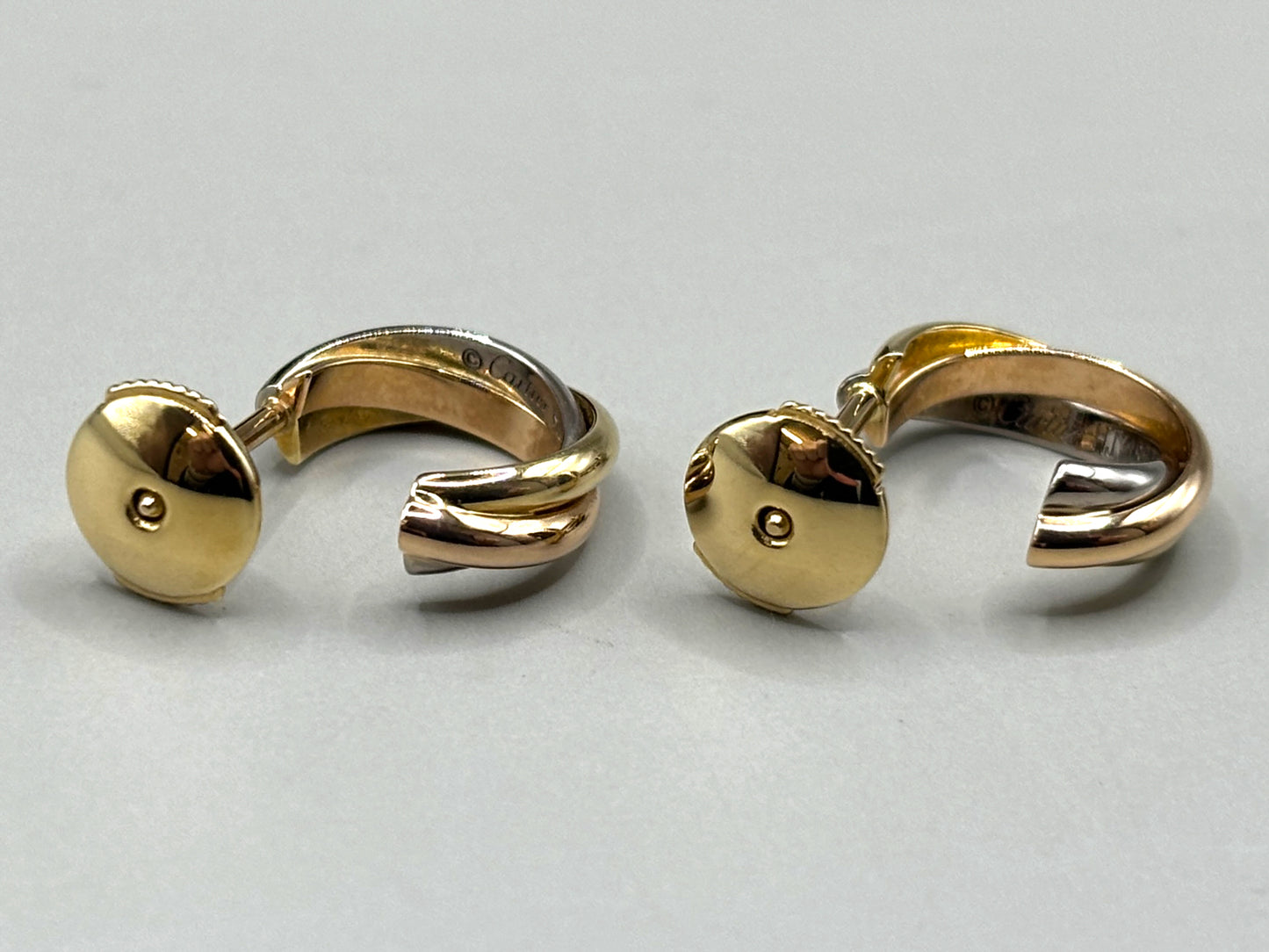 カルティエ　Cartier　トリニティピアス　K18YG/K18WG/K18PG　約4.3g　箱付き　スリーカラー