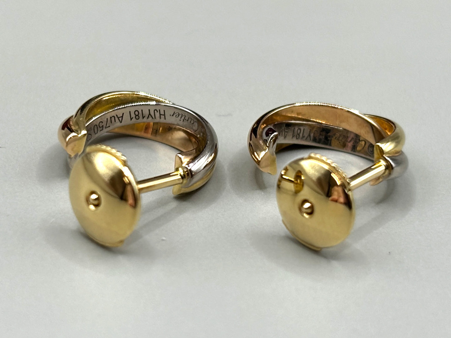 カルティエ　Cartier　トリニティピアス　K18YG/K18WG/K18PG　約4.3g　箱付き　スリーカラー