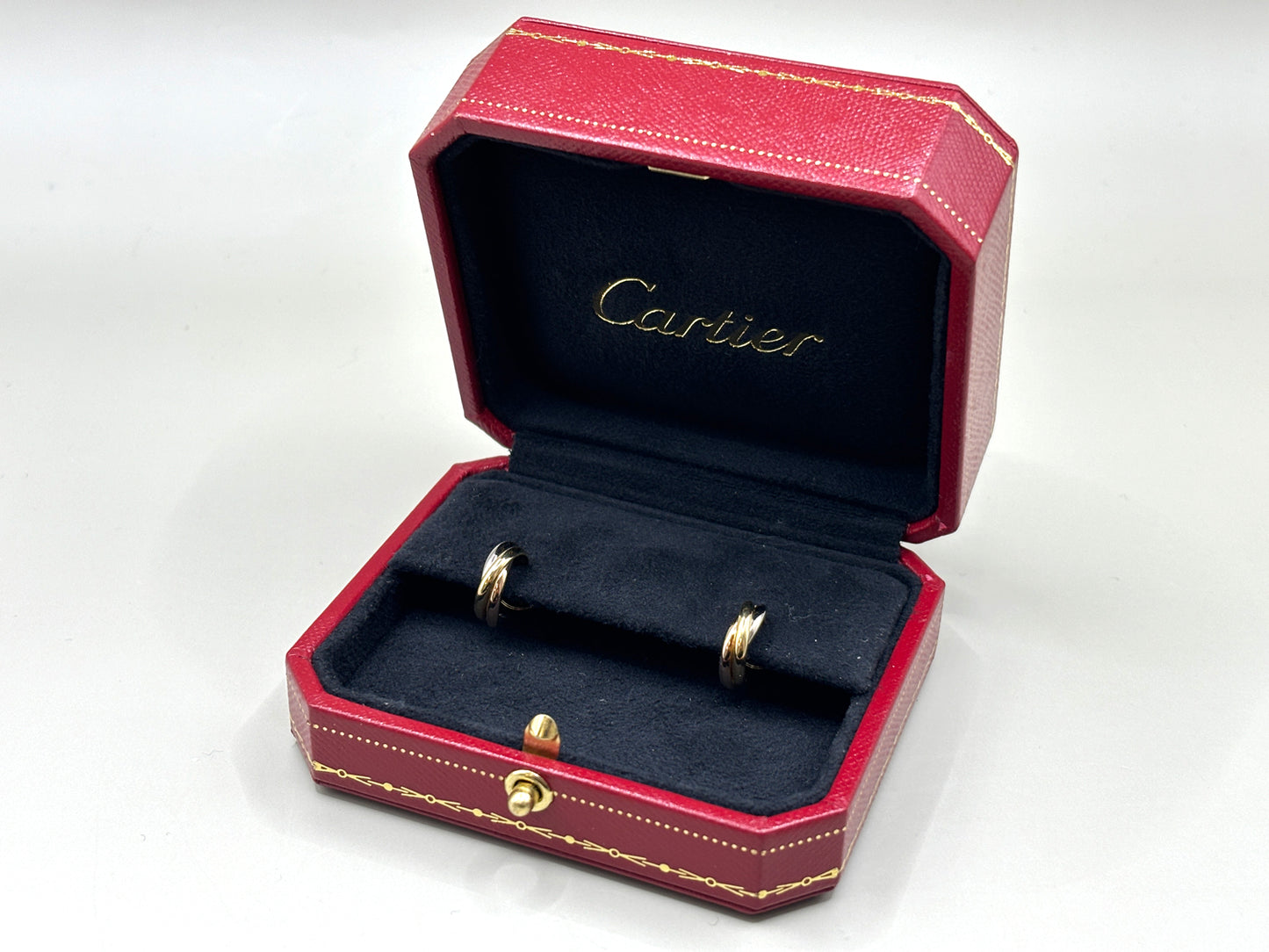 カルティエ　Cartier　トリニティピアス　K18YG/K18WG/K18PG　約4.3g　箱付き　スリーカラー