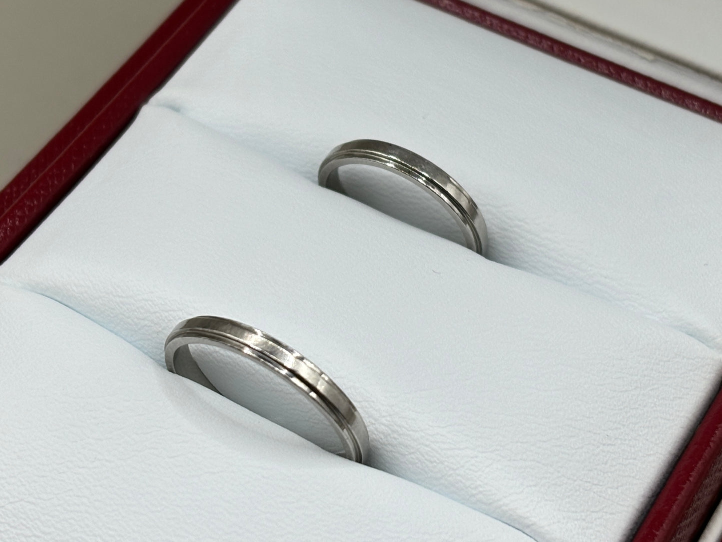 カルティエ　Cartier　ダムール　ウェディング　リング　ペア　Pt950　プラチナ　総重量：約5.8ｇ　指輪　箱付き