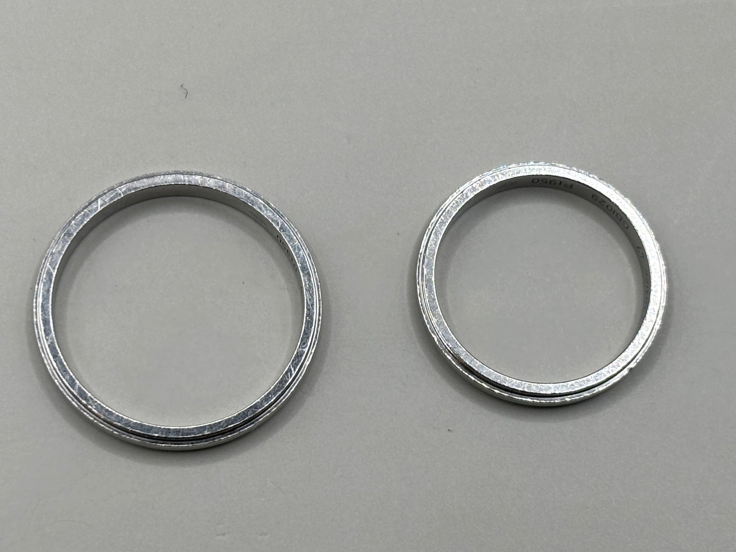 カルティエ　Cartier　ダムール　ウェディング　リング　ペア　Pt950　プラチナ　総重量：約5.8ｇ　指輪　箱付き