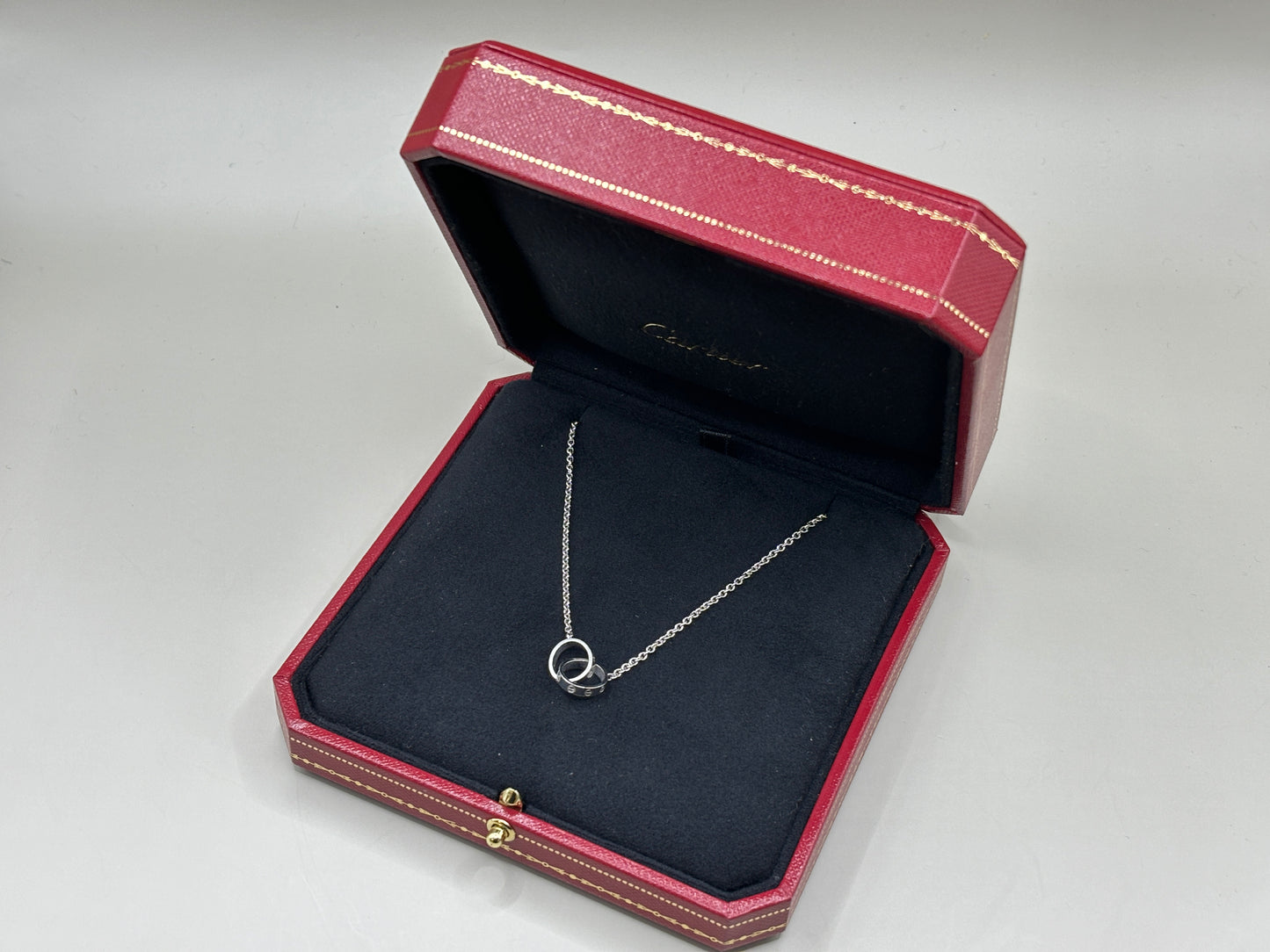 カルティエ　Cartier　ベビーラブネックレス　K18WG　ホワイトゴールド　約7.2g　箱付き