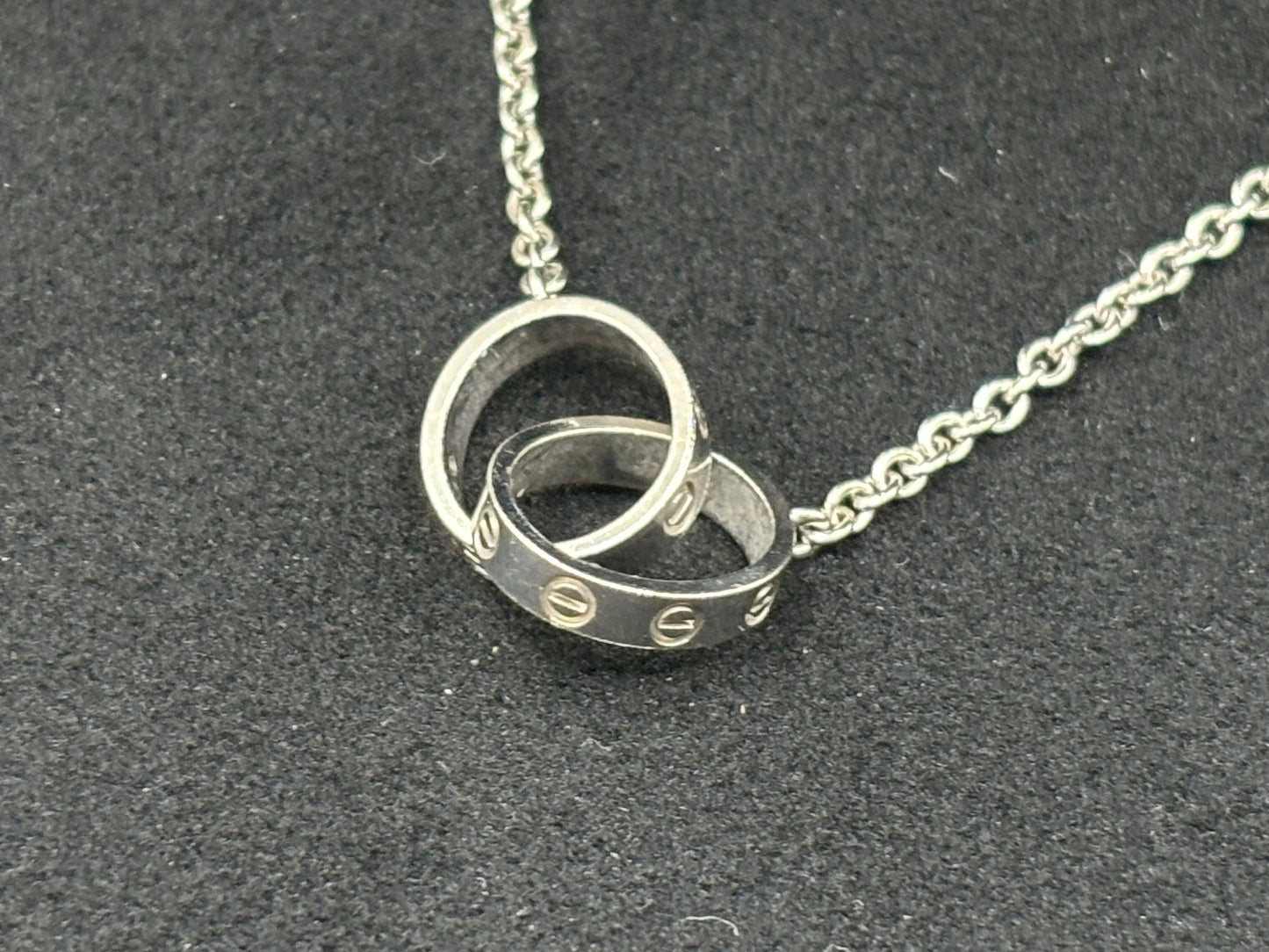 カルティエ　Cartier　ベビーラブネックレス　K18WG　ホワイトゴールド　約7.2g　箱付き