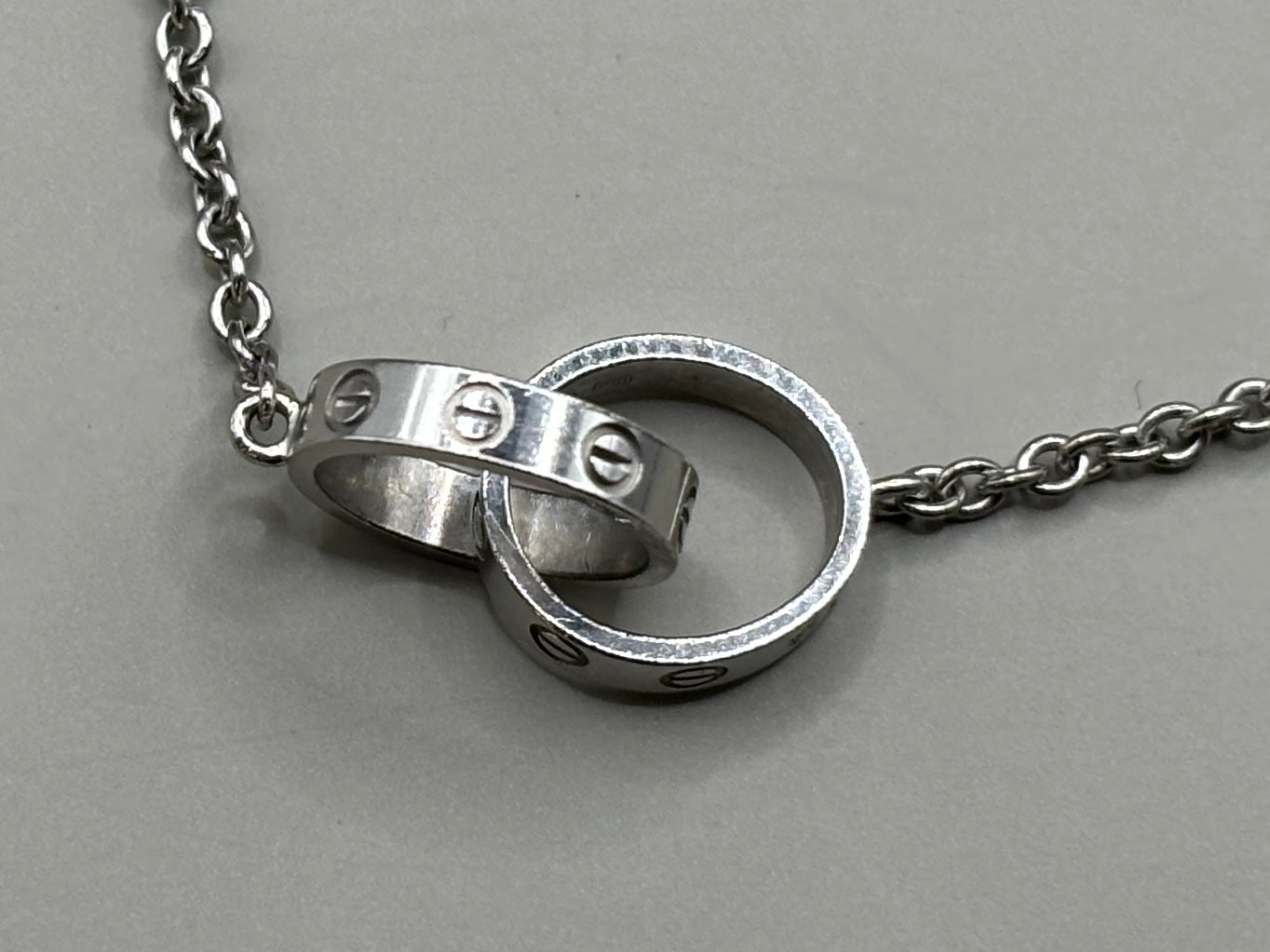 カルティエ　Cartier　ベビーラブネックレス　K18WG　ホワイトゴールド　約7.2g　箱付き