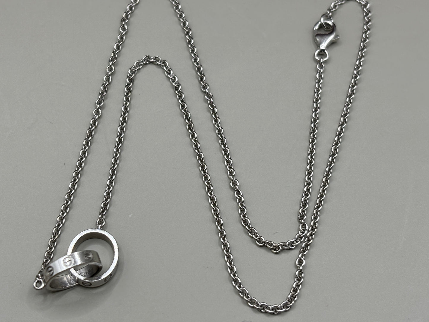 カルティエ　Cartier　ベビーラブネックレス　K18WG　ホワイトゴールド　約7.2g　箱付き