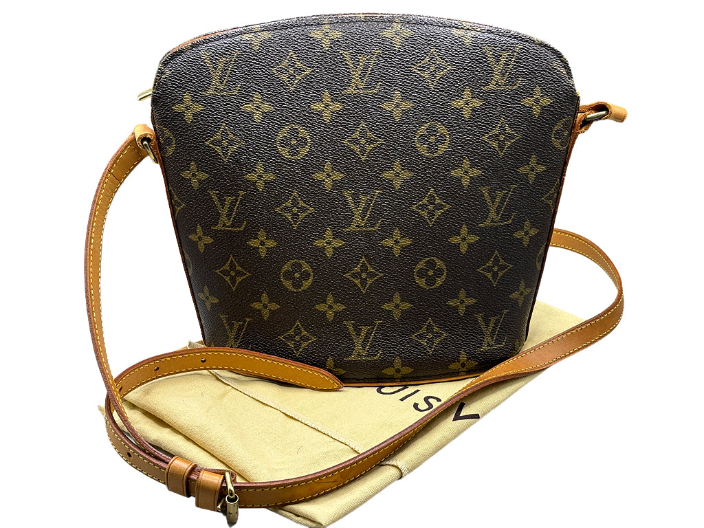 【Louis Vuitton】ルイヴィトン　M51290 ドルーオ ショルダーバッグ　モノグラム　ゴールド金具　レディース　ブラウン×ベージュ